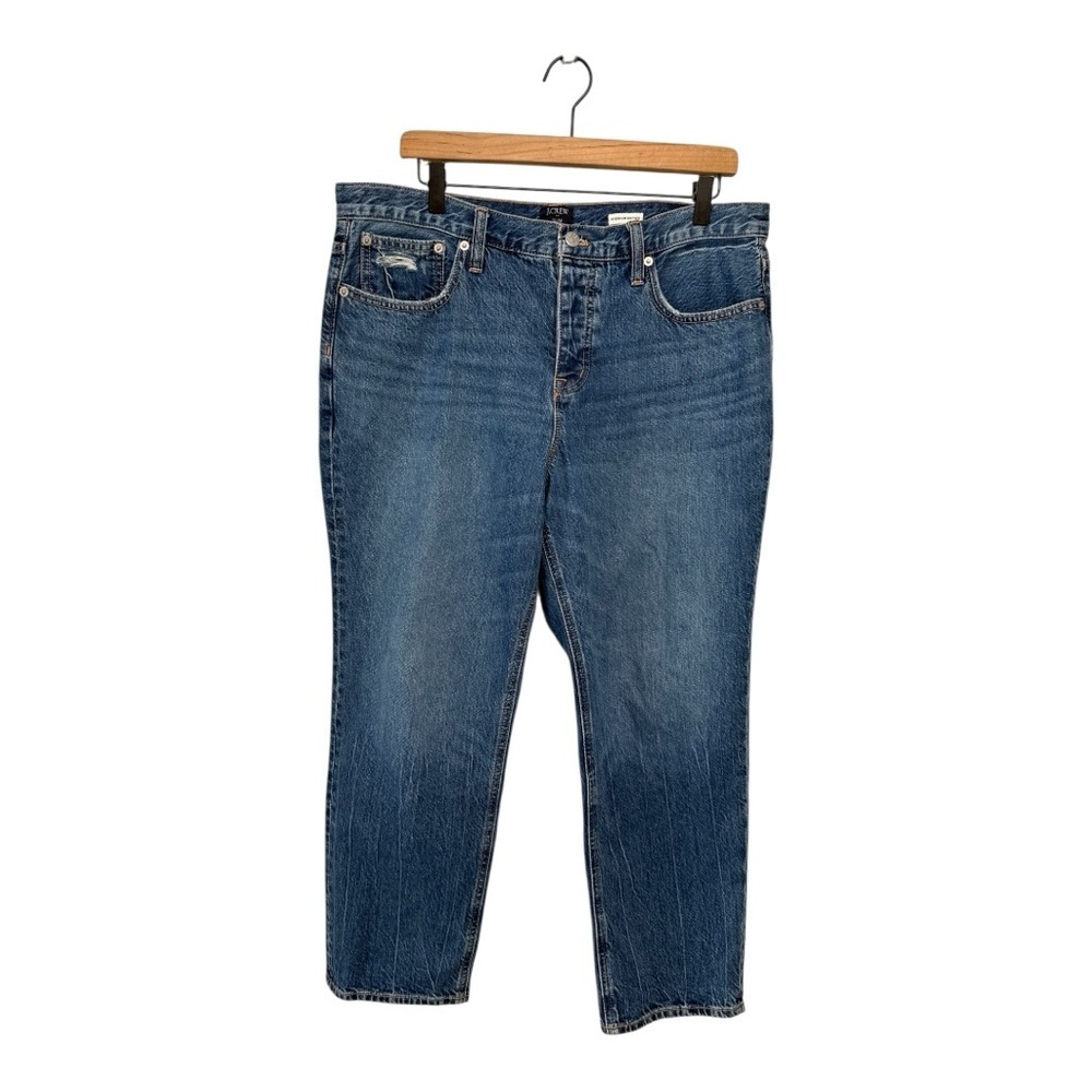 J.Crew ** Slim Boyfriend Premium Edition Rigid Wash BT050 Button-Fly Jeans 31P - Picture 2 of 15